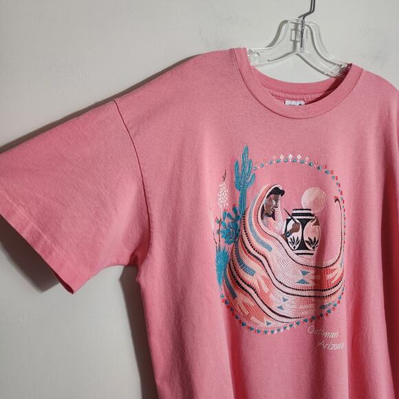 Anvil Vintage 90s Native American Oatman Arizona single stitch tshirt woman's XL - Picture 5 of 9